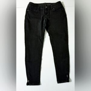 The Limited Stretch Legging Ankle Zip Jeans Black Size 00P Chic Retro